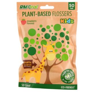 Rm Oral Plant-Based Flossers Kids Strawberry 50 Ct