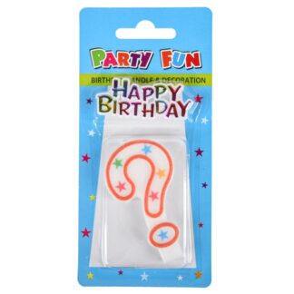 Happy Birthday "?" Question Mark Candle