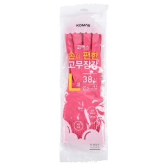 Komax Rubber Gloves Pink Large 1 Pr