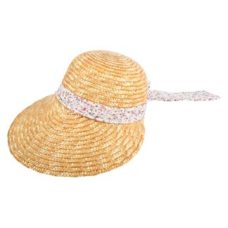 Women'S Straw Hat With Floral Ribbon