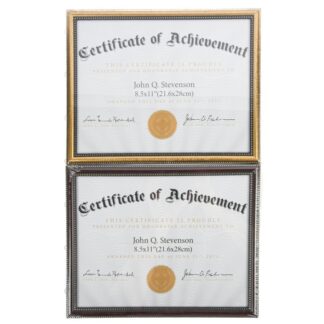 Certificate Frame Golden Trim Asst 8.5 X 11 In