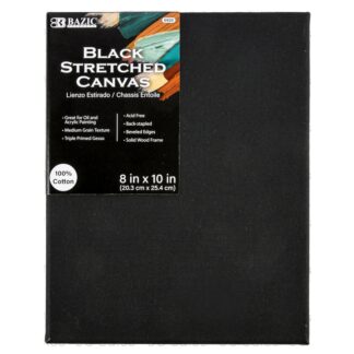 Bazic Stretched Canvas 100% Cotton Black 8 X 10 In