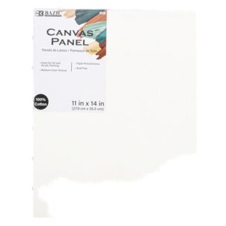 Bazic Canvas Panel 100% Cotton White 11 X 14 In