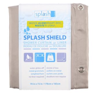 Shower Curtain/Liner Taupe 70 X 72 In