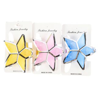 Hair Claw Clip Star Shaped Asst Colors 1 Pc