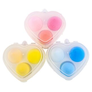 Makeup Blenders Asst In Heart Case 3 Pc