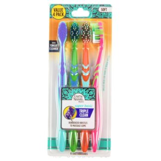 Guru Nanda Triple Clean Toothbrush Soft 4 Ct