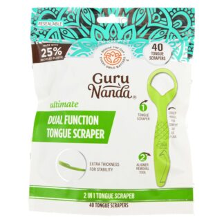 Guru Nanda Dual Function Tongue Scraper 40 Ct