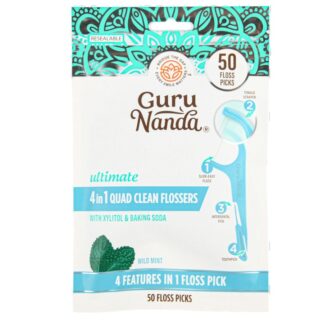 Guru Nanda 4 In 1 Flossers Wild Mint 50 Ct