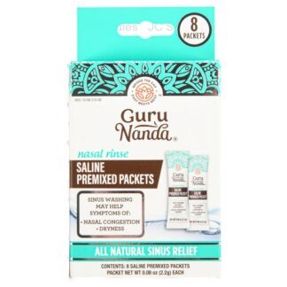 Guru Nanda Nasal Rinse Saline Premixed 8 Ct