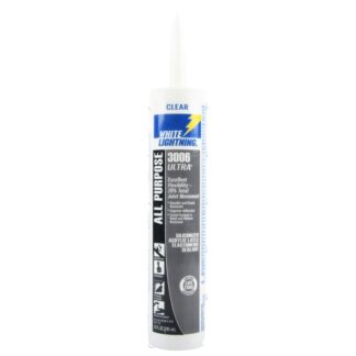 White Lightning All Purpose Rubber Sealant Clear 10 Oz