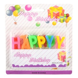 Candles Happy Birthday Letters Asst Color