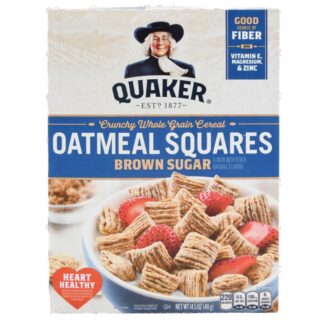 Quaker Oatmeal Squares Cereal Brown Sugar 14.5 Oz