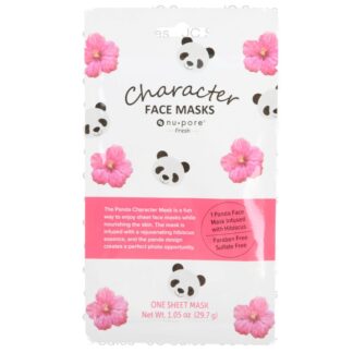 Nu-Pore Panda Face Mask Infused W/Hibiscus 1 Sheet