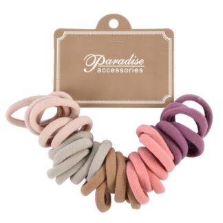 Mini Hair Elastics Nude Colors Asst 30 Pc