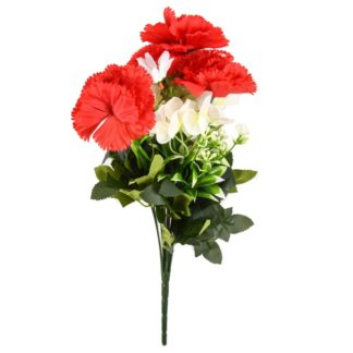 Artificial Carnation & Daisy Bunch Asst Colors