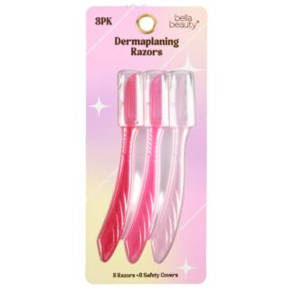 Dermaplaning Razors W/Covers Pink 3 Pc