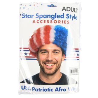 Hp Usa Patriotic Afro Wig