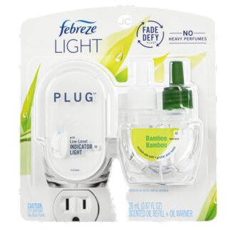 Febreze Plug Starter Kit Lt Bamboo Oil Refill