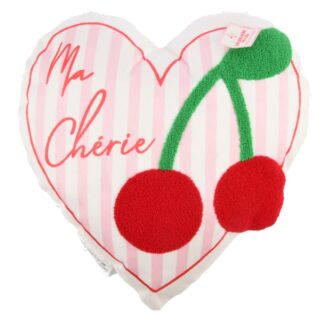 Decorative Heart Pillow Cherries 14 X 14 In