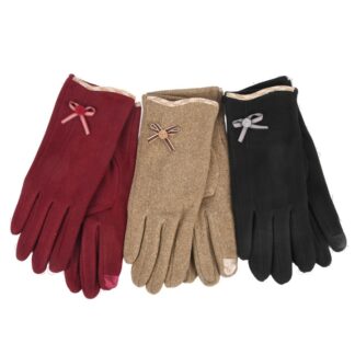 Hw Women'S Gloves W/Bow Touch Screen 1 Pr