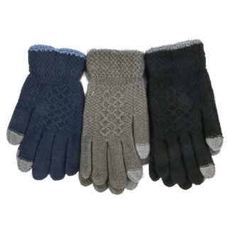 Hw Adult Gloves  W/Touch Screen Tips Asst 1 Pr