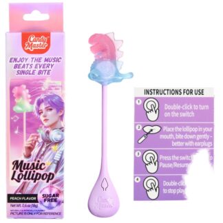 4D Musical Lollipop Dinosaur Peach Flavor