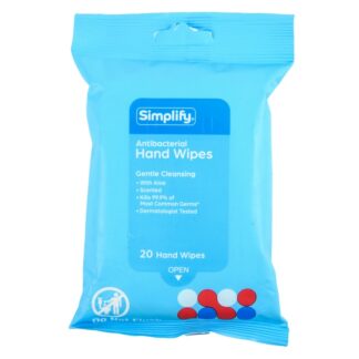 Simplify Antibacterial Hand Wipes 20 Ct