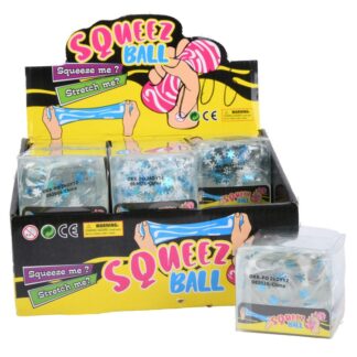 Squeeze Ball Snowflake Cube 2.25 In Display