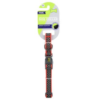 Dog Collar Iridescent Red Asst Sz