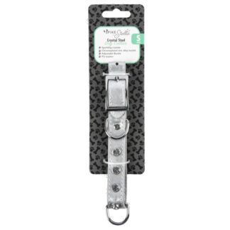 Pet Collar W/Studs Silver Asst Size