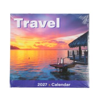 Wall Calendar 2027 16-Months W/ Travel Designs