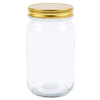 Libbey Glass Jar With Tin Lid 8 Oz