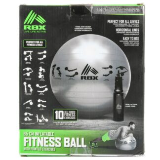 Rbx Inflatable Fitness Ball W/Hand Pump 65 Cm