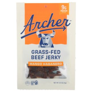 Archer Grass-Fed Beef Jerky Mango Habanero 2.5 Oz
