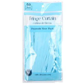 Foil Fringe Curtain Baby Blue 7.9 X 3 Ft