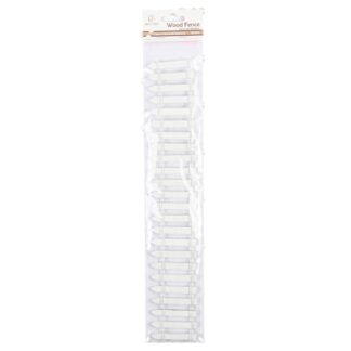 Wooden Fence White 31.2 X 5 Cm