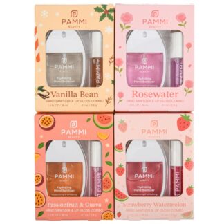 Pammi Hand Sanitizer  1.3 Oz & Lip Gloss Combo Asst