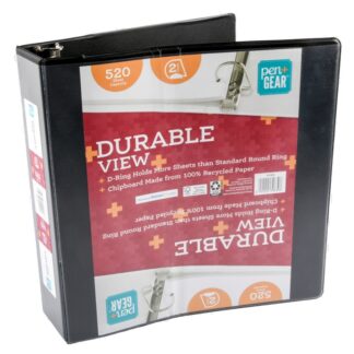 Pen Gear 3-Ring Durable Binder 2" Black