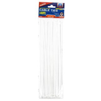 Cable Ties White 11.8 In Long 40 Pc