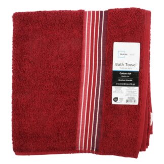 Mainstays Bath Towel Burgundy 27 X 52 In