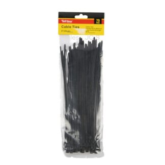 Cable Ties Black 8 In 75 Pc