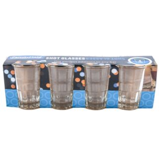 Shot Glasses Clear 1.8 Dia X 2 In 4 Pc