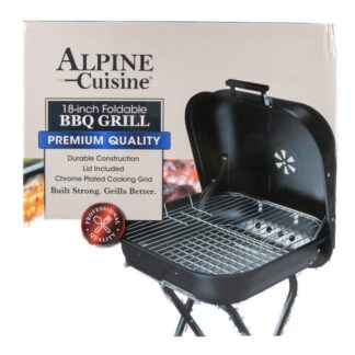 Foldable Bbq Grill Black 18 In