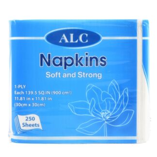 Napkins Soft & Strong White 1-Ply 30 X 30 Cm 250 Sh