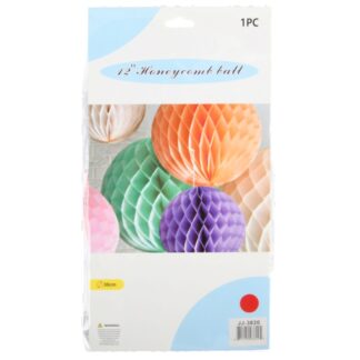 Honeycomb Ball Decoration Red 12 In 1 Pc