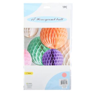Honeycomb Ball Decoration Pink 12 In 1 Pc