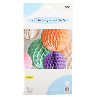Honeycomb Ball Decoration White 12 In 1 Pc