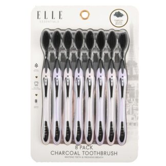 Elle Charcoal Toothbrush 8 Pc