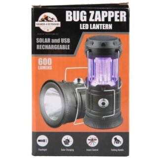 Bug Zapper Led Lantern Solar & Usb Rechargeable 600 Lumens